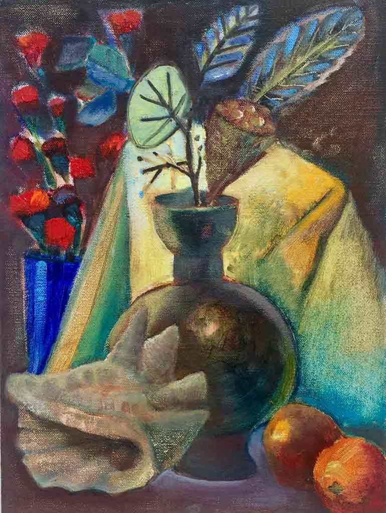 Still Life with Shell and Blue Vase