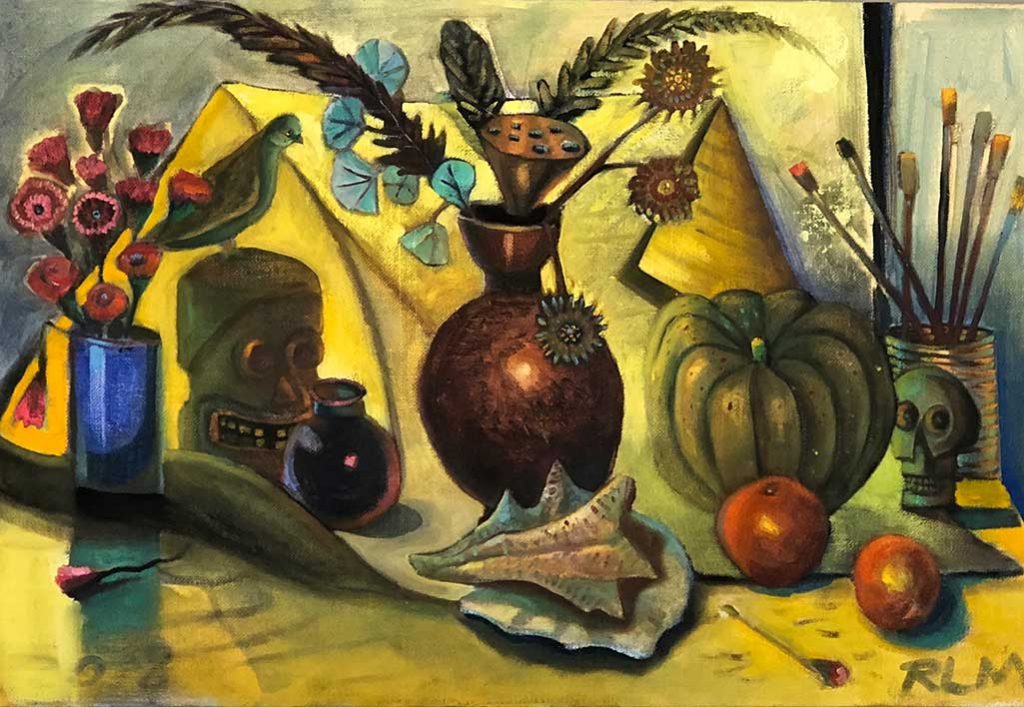 Large Ruby Vase Still Life